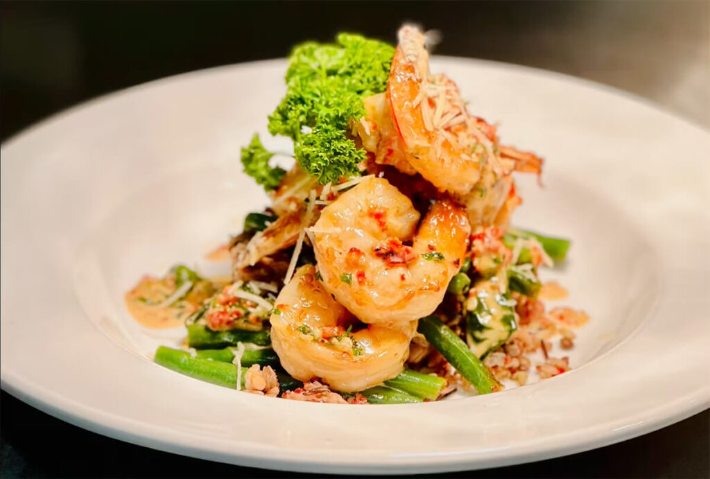 Plated Shrimp Meal